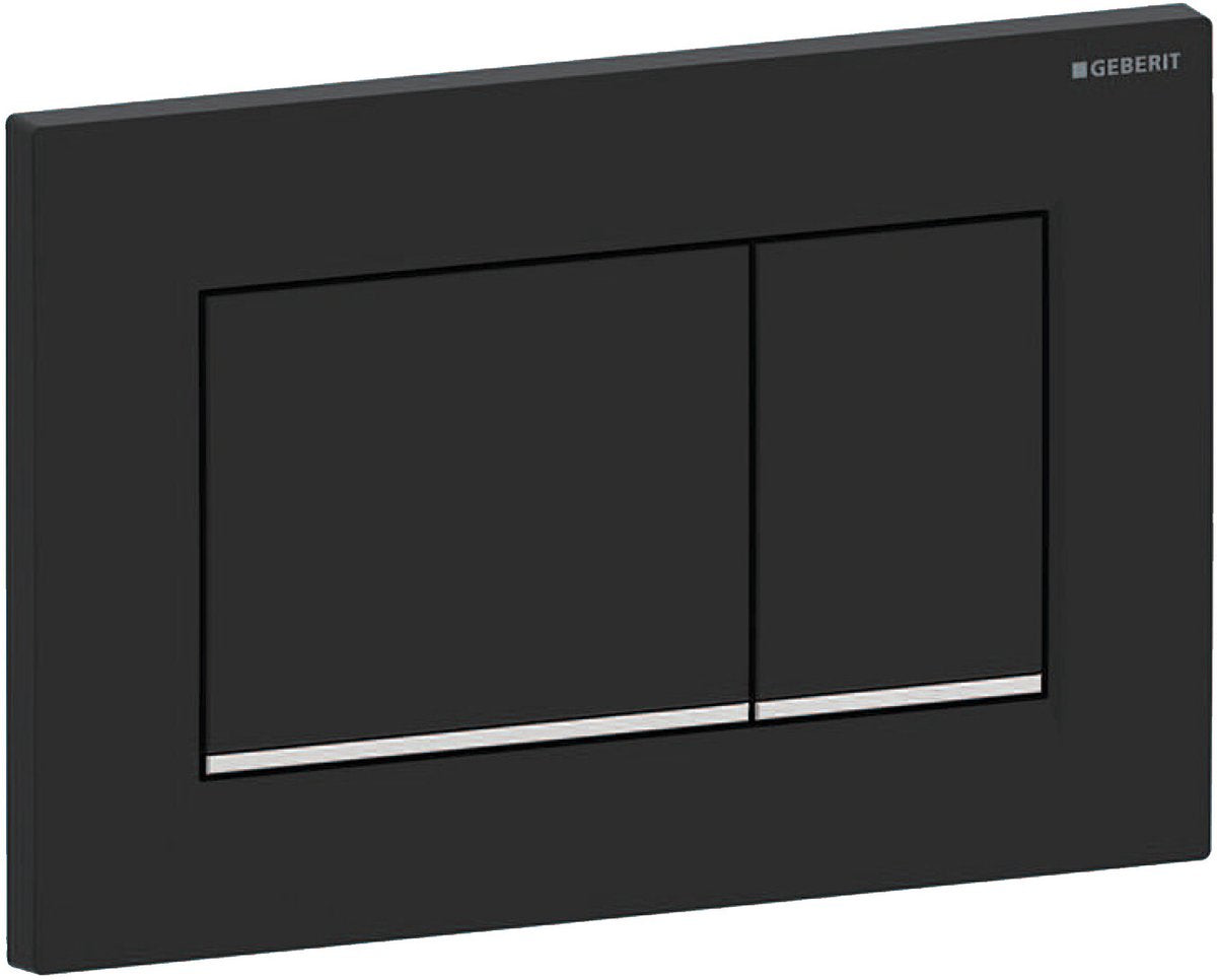 Placa de control Geberit sigma30 2 botones - negro mate