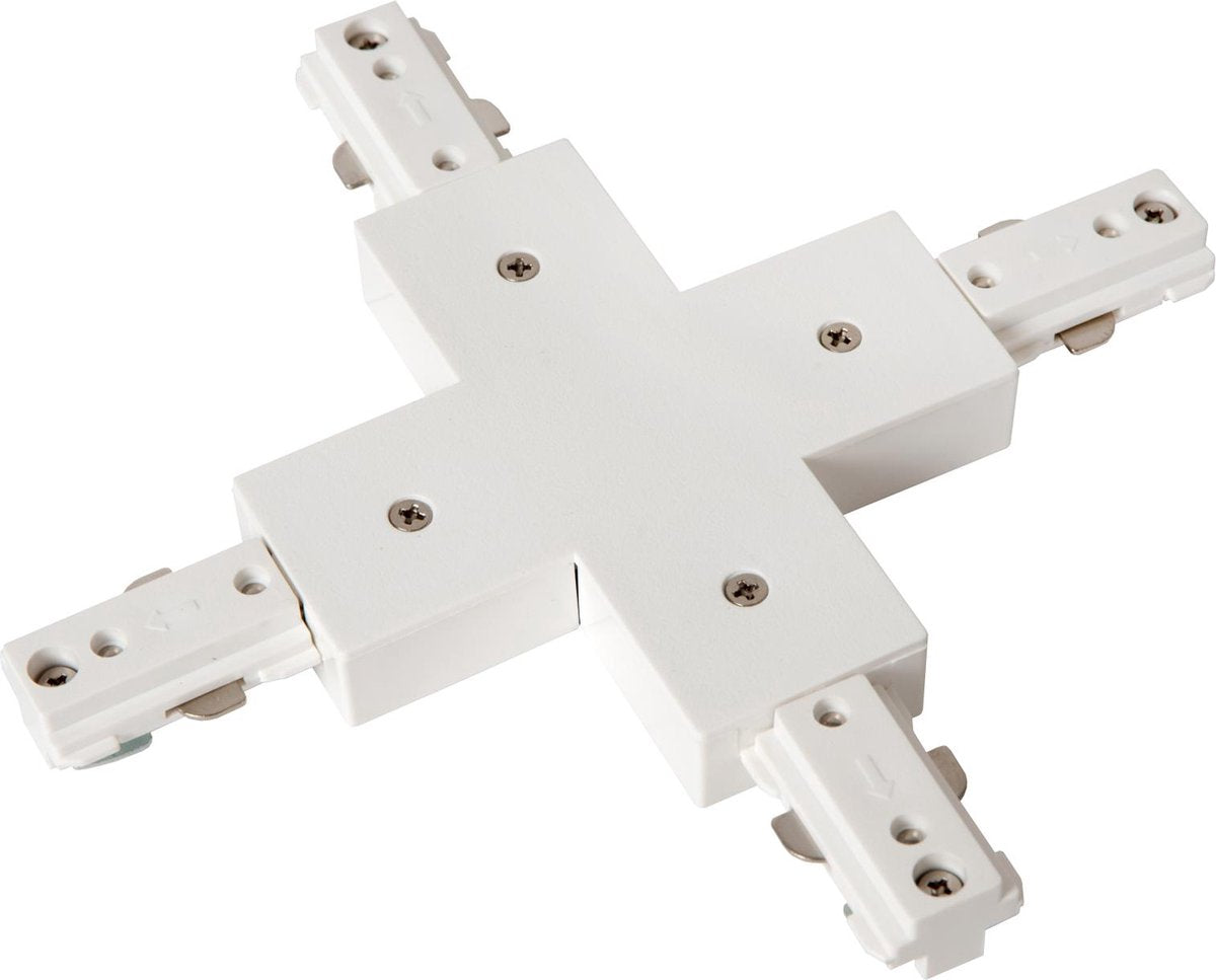 Conector x de riel Lucide - Iluminación de riel con sistema de riel monofásico - blanco (extensión)
