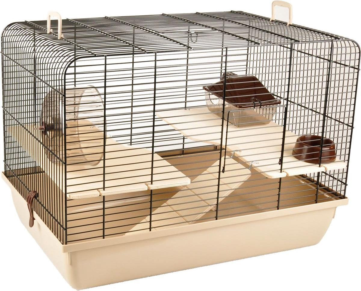 Gabbia per criceti Flamingo milo - beige - 58 x 38 x 42,5 cm