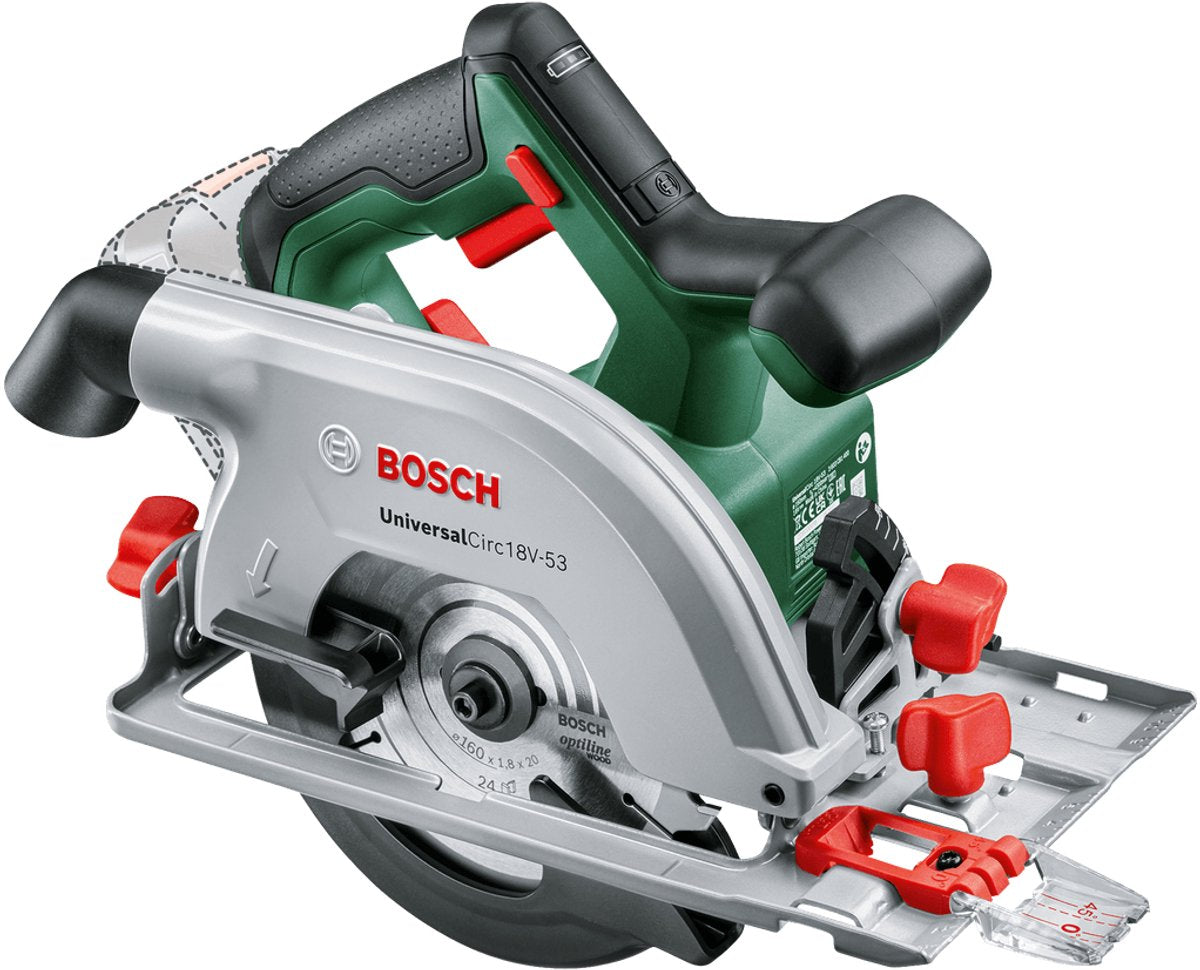 Sega circolare a batteria Bosch universalcirc 18v-53 - senza batteria 18v e caricabatterie