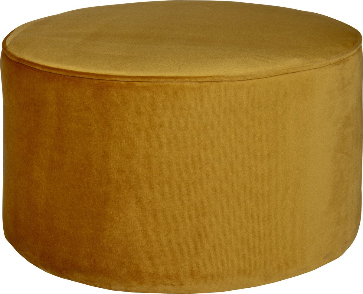 Woood sara puf bajo - terciopelo - ocre - 36x60x60