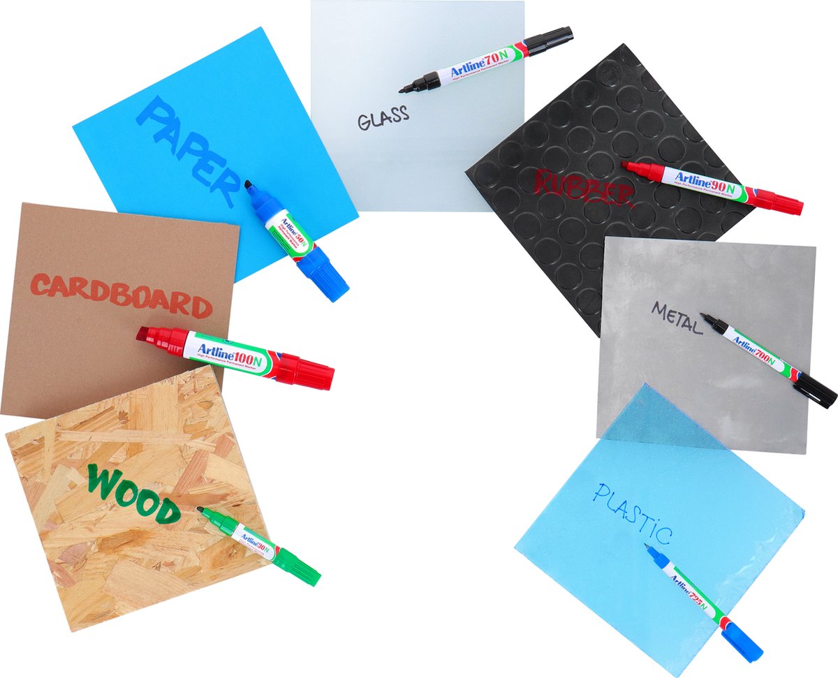 Artline 90 pulito - pennarello indelebile - 1 pezzo - larghezza tratto 2,0-5,0 mm - verde