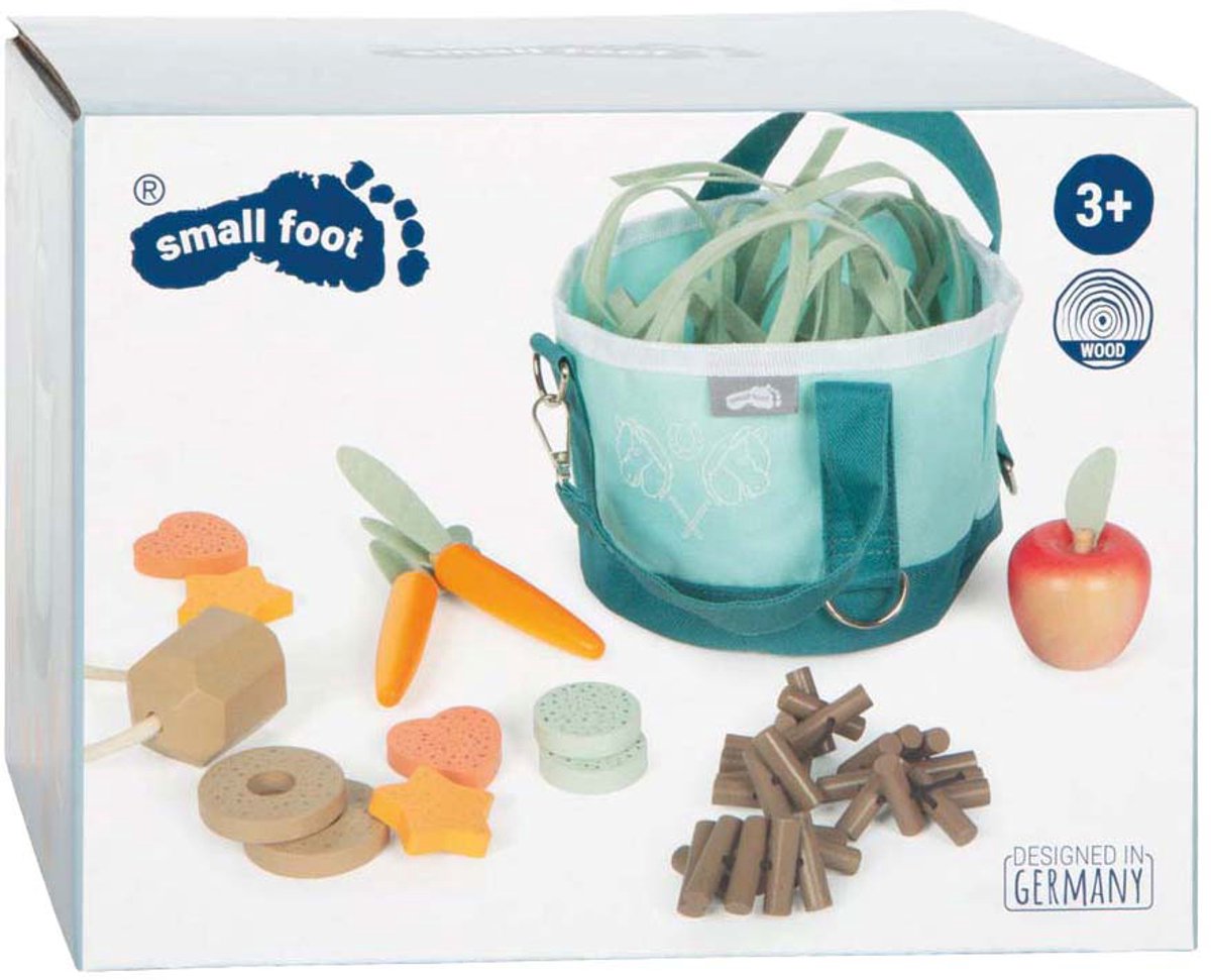 Small foot - set mangime per cavalli con borsa