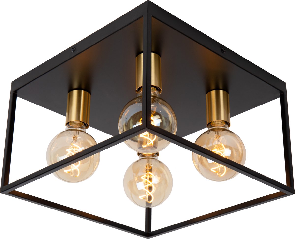 Lucide ruben - lampada da soffitto (lampada da soffitto) - 4xe27 - nero