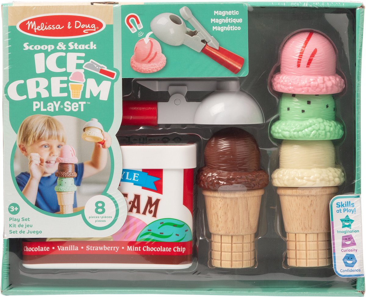 Melissa Doug – set da gioco per il gelato – inclusa paletta per gelato magnetica