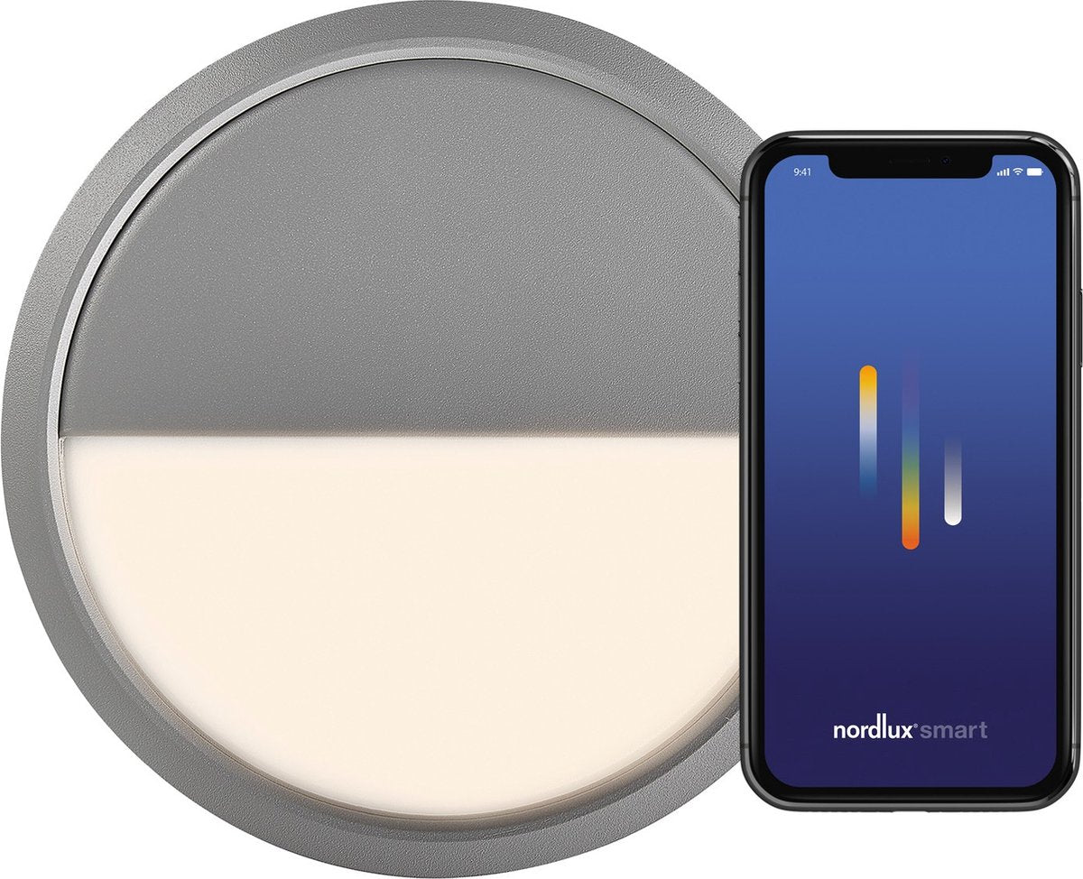 Nordlux Plafón LED ava smart luz gris 10w 2700k 20cm - 4806400