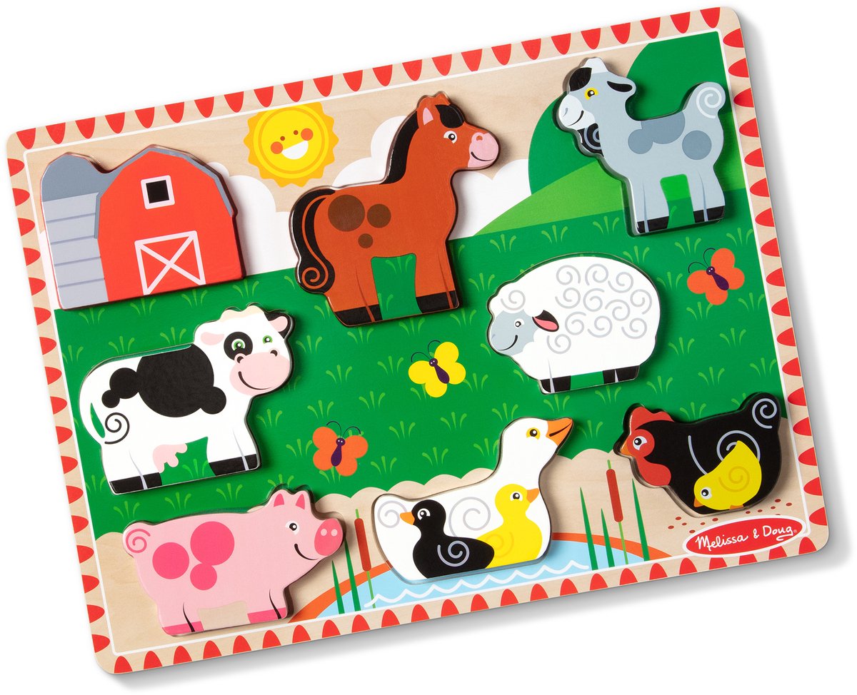 Melissa doug – rompecabezas de madera – granja