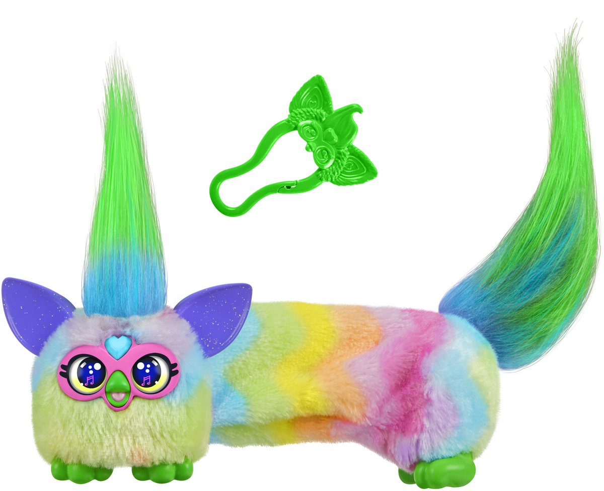 Hasbro furby furblets dj can-dee-swirl knuffelbeer veelkleurig