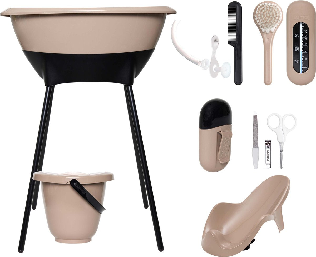 Luma babycare set da bagno e cura Luma color tortora deserto