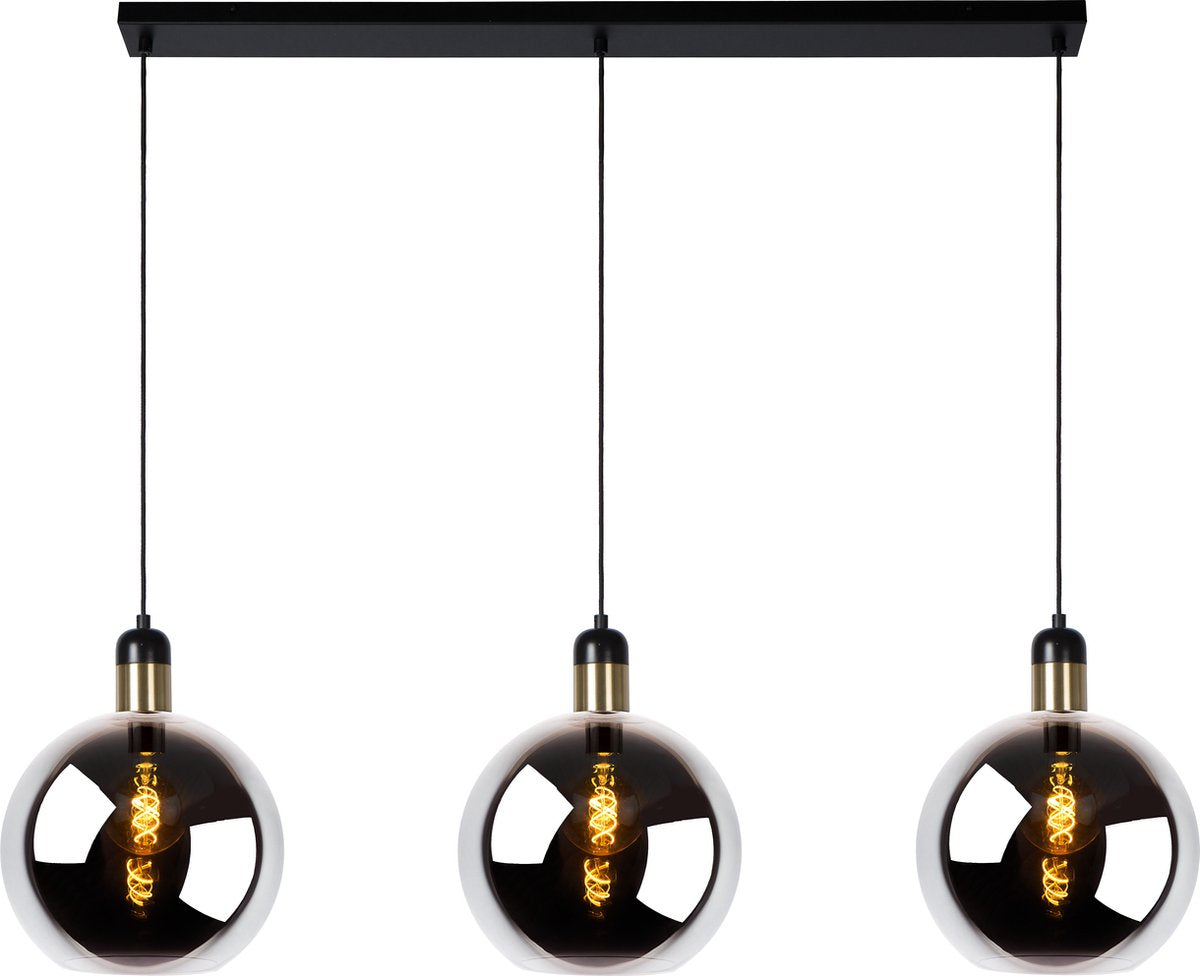 Lucide julius - hanglamp - 3xe27 - fumé
