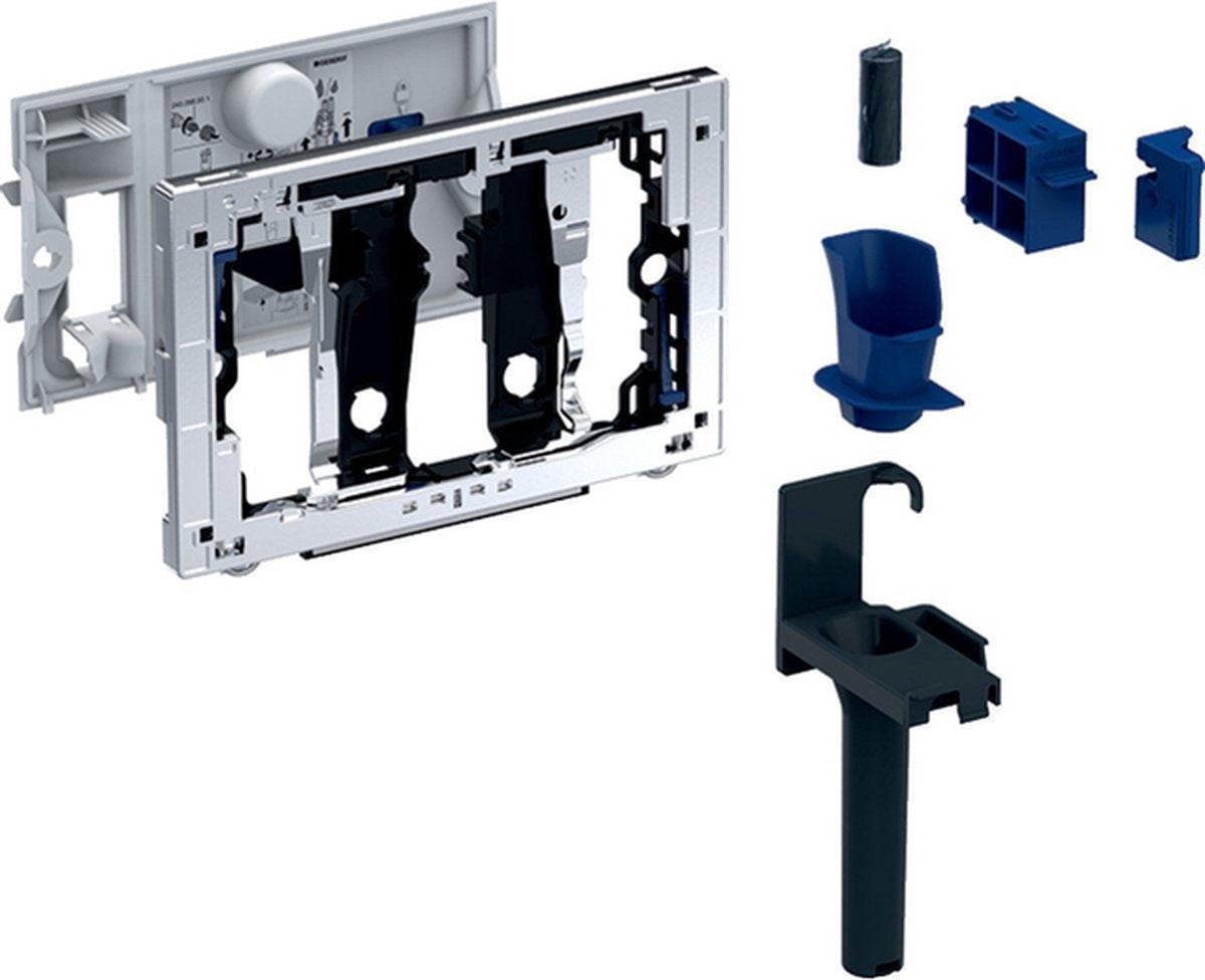 Portablocco WC Geberit sigma per up320 - per bastoncini duofresh - cromato lucido