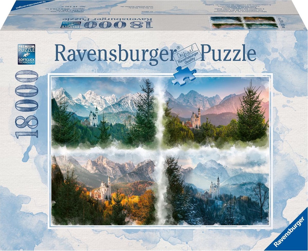 Slot puzzle Ravensburger Neuschwanstein in 4 stagioni - puzzle - 18000 pezzi