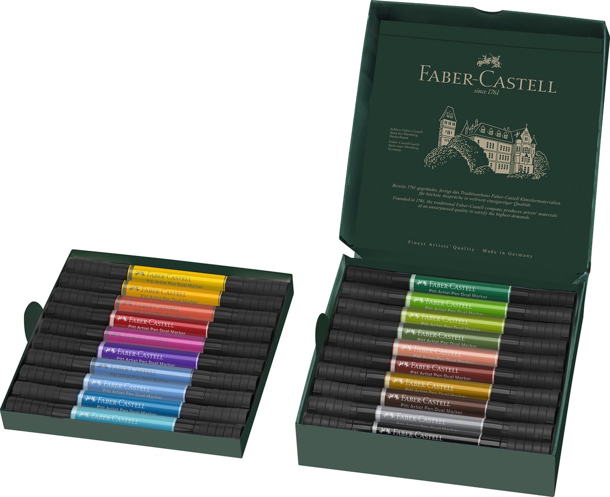 Faber-castell tekenstift - pitt artist pen - duo marker - 20 stuks - fc-162020