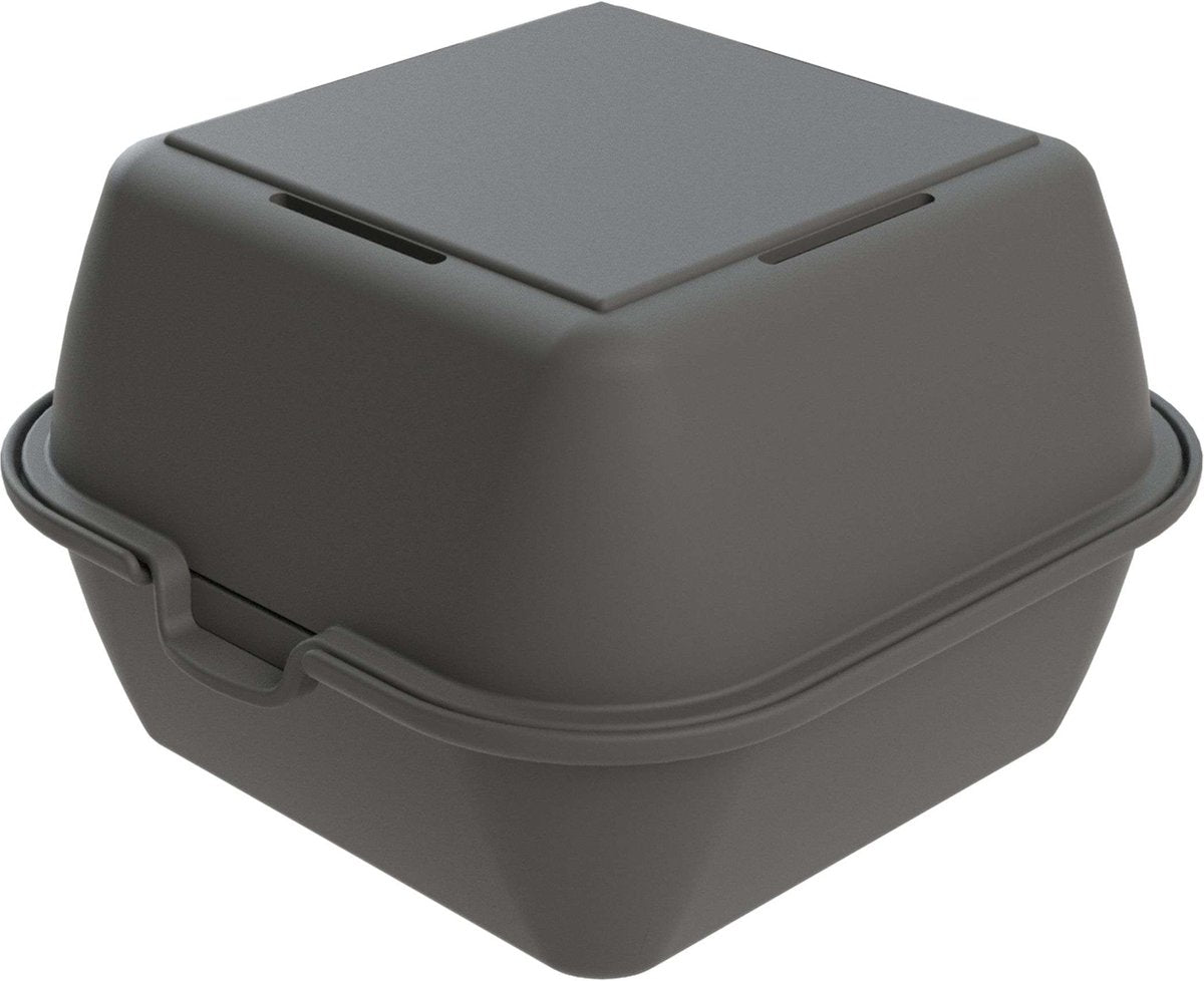 Koziol bio-circolare - set box hamburger move da 12 pezzi - plastica bio circolare - grigio