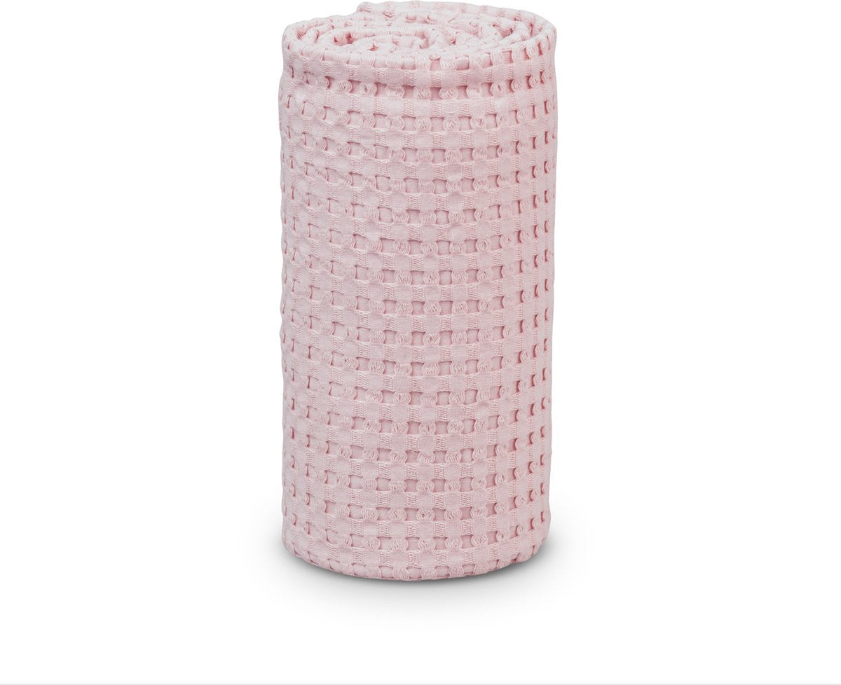Lulujo - coperta waffle - 100x80 cm - rosa