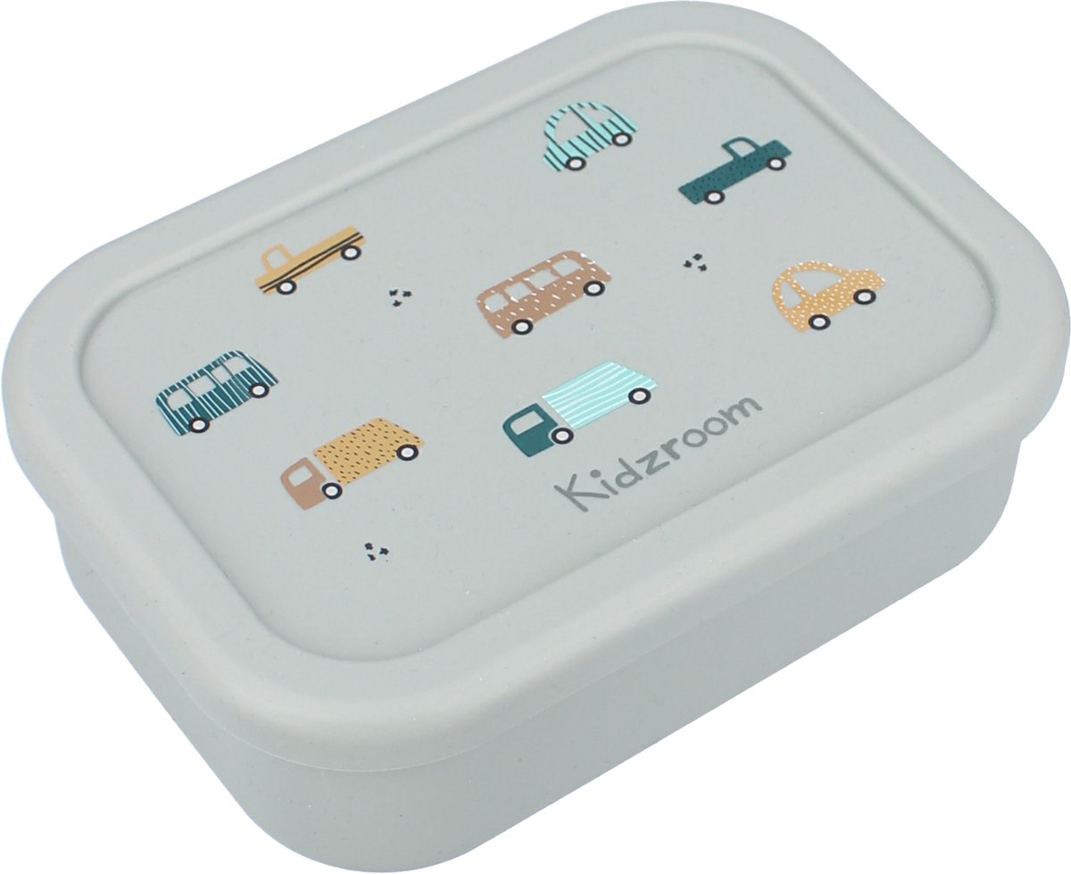 Kidzroom sweet cuddles lunchbox - groen - auto's