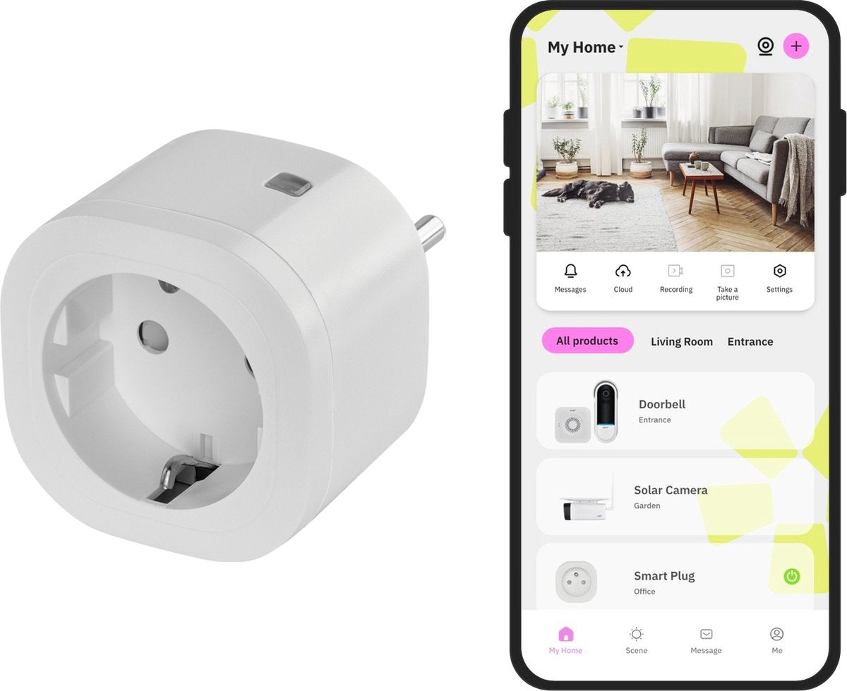 Omajin by Netatmo Omajin Smart Plug SK - Smart Plug - WiFi - Funzione timer - Compatibile con Amazon Alexa e Google Home - Controllo tramite Omajin Smart App - Bianco