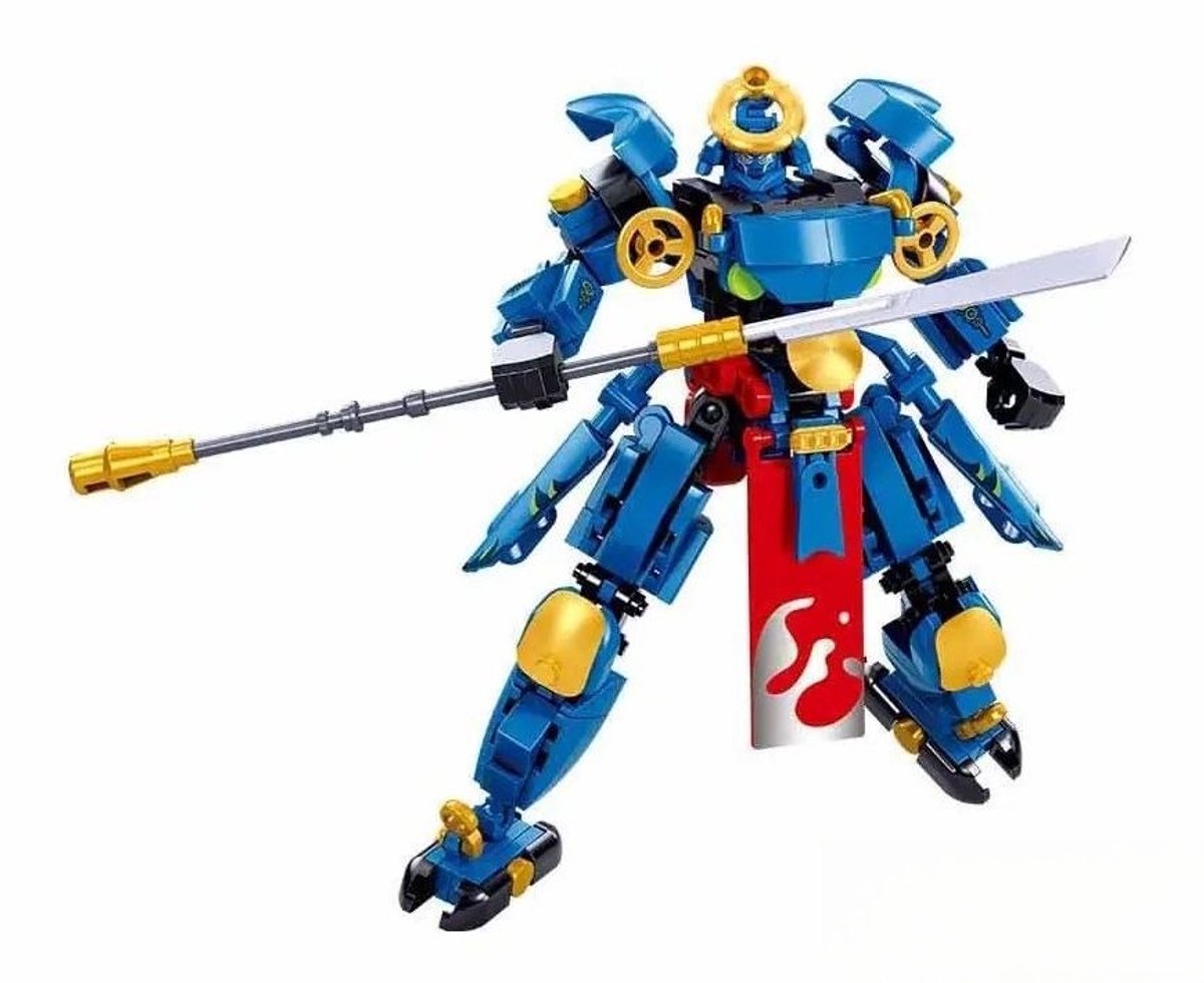 Sluban exosuit blue samurai bouwspeelgoed actiefiguur – constructiespeelgoed – bouwset met 230 bouwstenen – m38-b1312 – vanaf 6 jaar