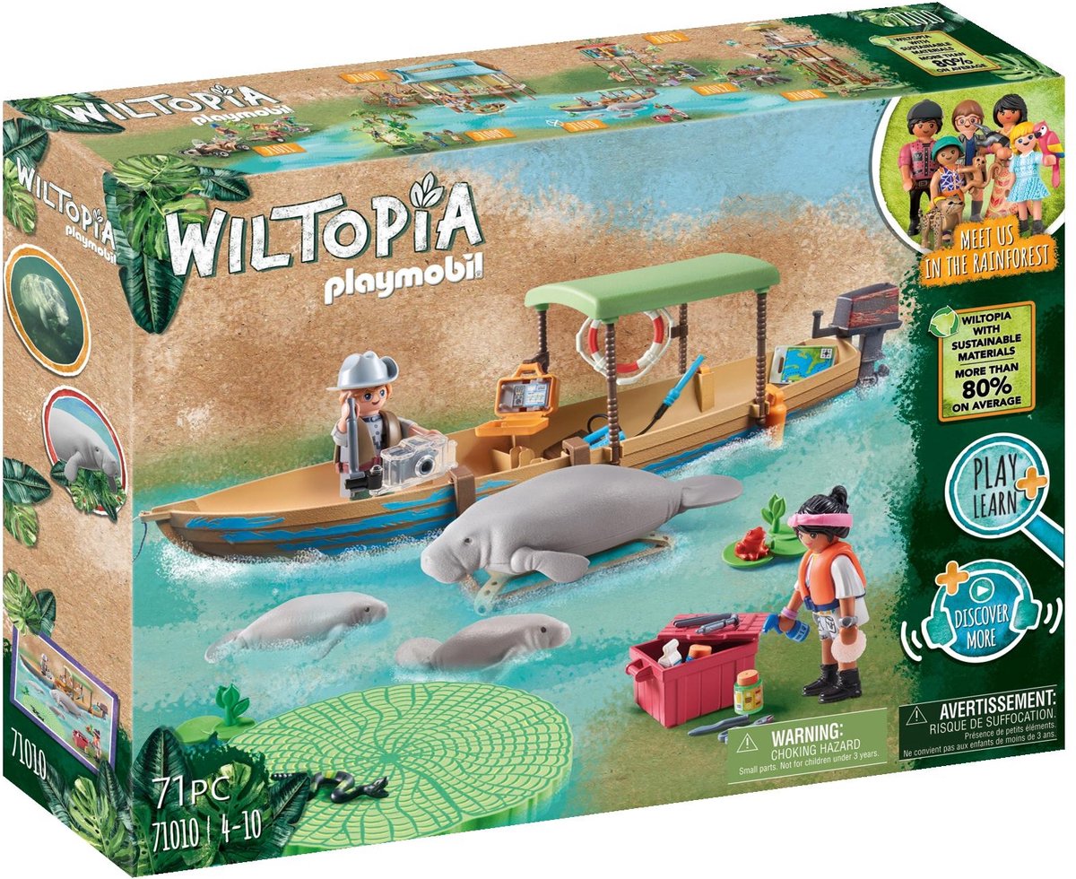 Playmobil wiltopia boottocht naar de zeekoeien - 71010