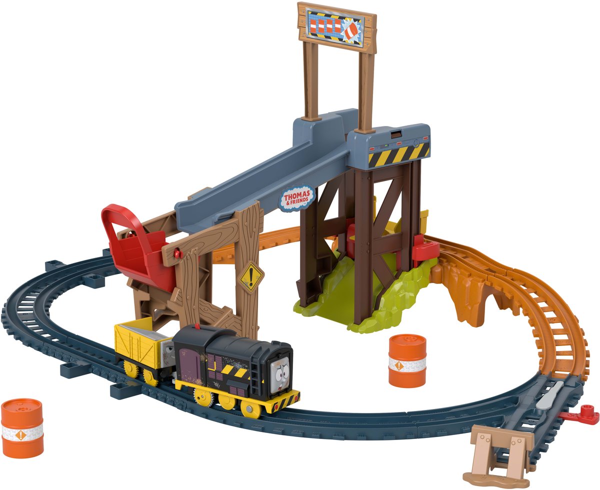 Mattel Toys - Thomas Friends Diesel Lift Load Building Set Train.