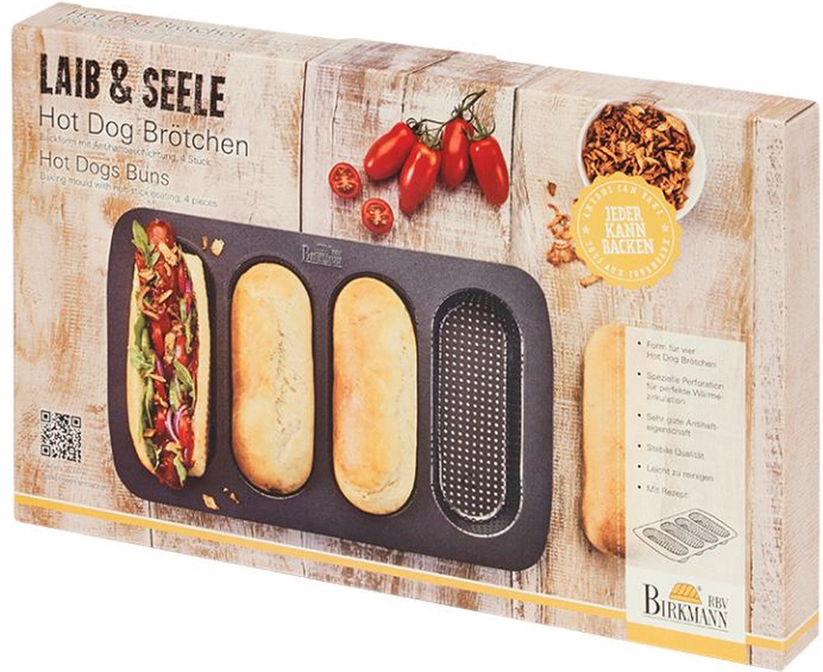 Rbv birkmann birkmann - hotdog bak blik - brood bakblik - 34.5cm