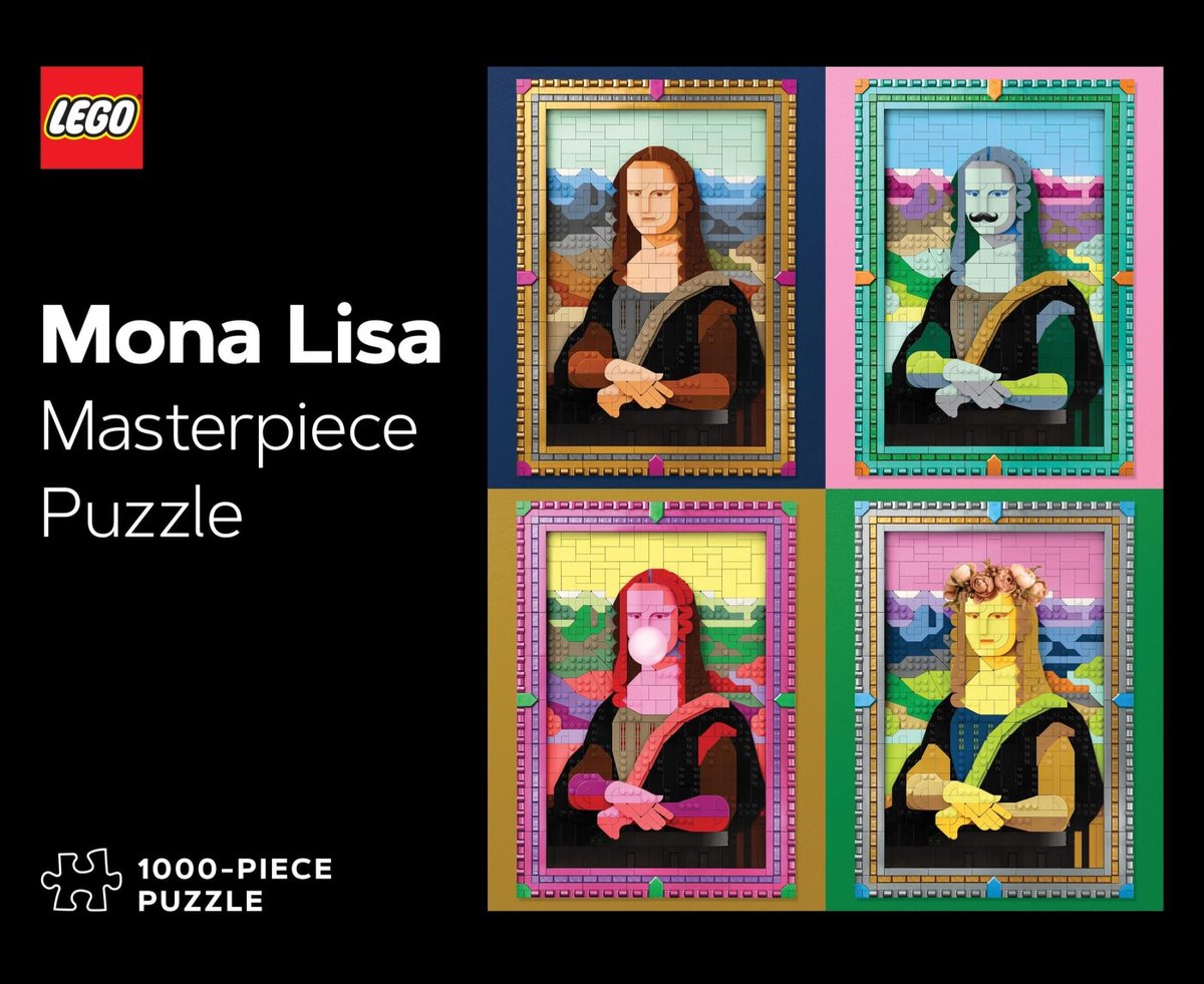 Euromic lego - lego masterpiece puzzle: mona lisa 1000-piece puzzle