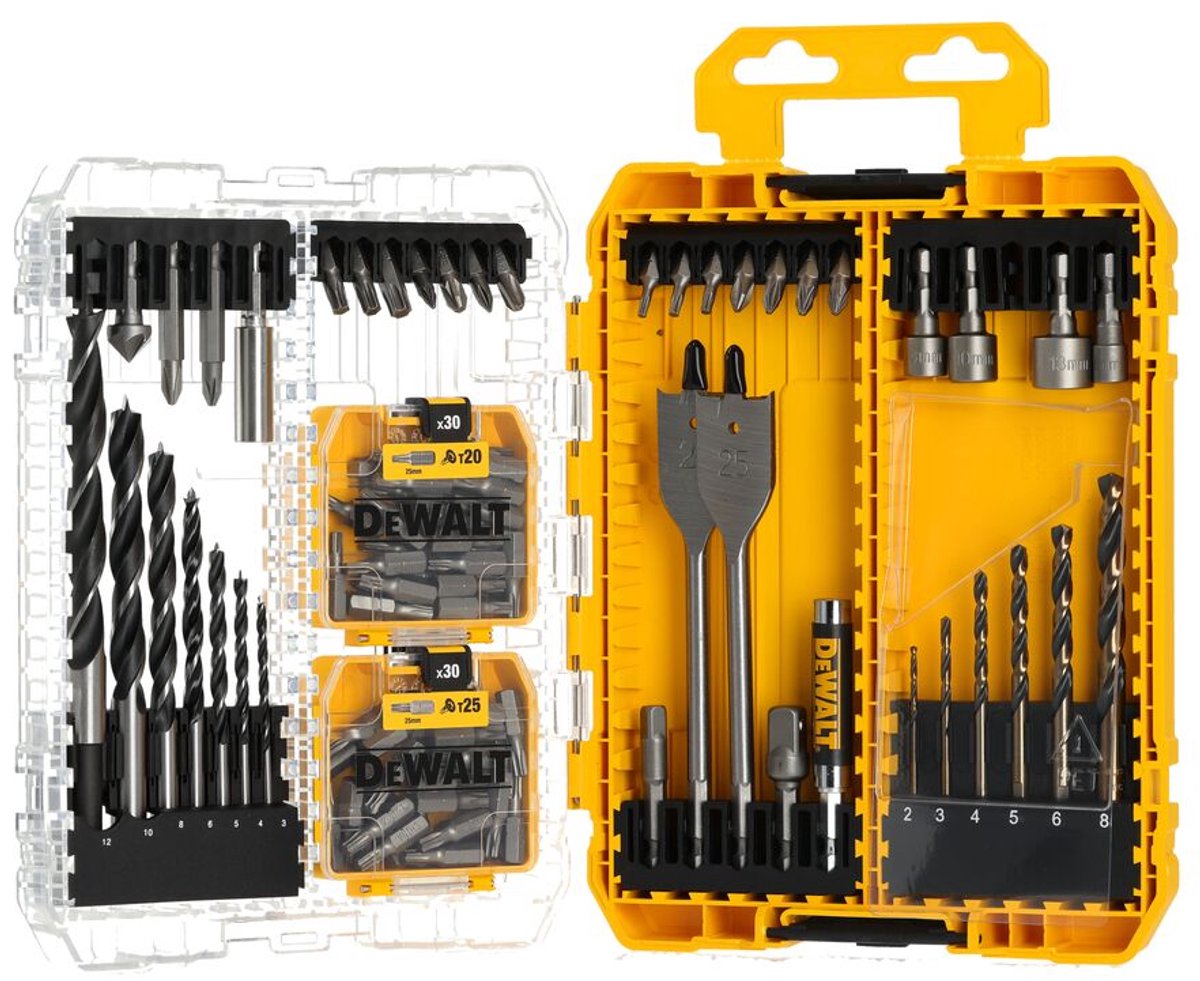 Accessori Dewalt - Custodia rigida Set trapano e punte da 100 pezzi dt70785