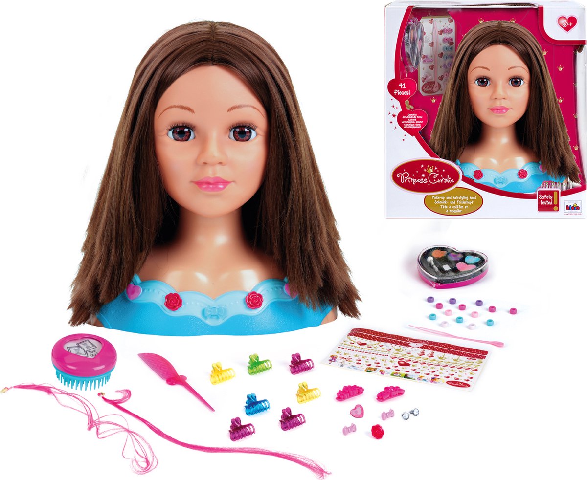 Klein juguetes - maquillaje peluquero cabeza princesa coralie mia