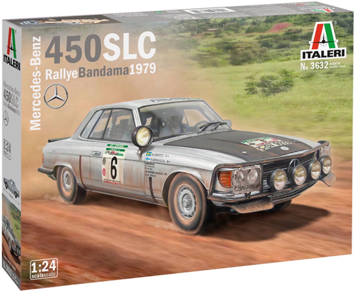 Italeri modelbouwpakket auto - 3632 mercedes-benz 450slc rallye bandama 1979 plastic - 1:24 - modelbouw