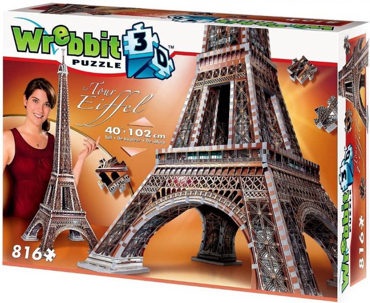 Wrebbit Torre Eiffel - Puzzle 3D - 816 pezzi