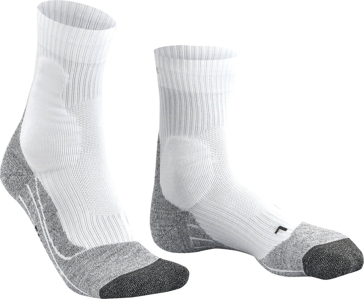 Falke te2 calcetines de tenis de material funcional de algodón anti-ampollas hombres blanco - talla 42-43