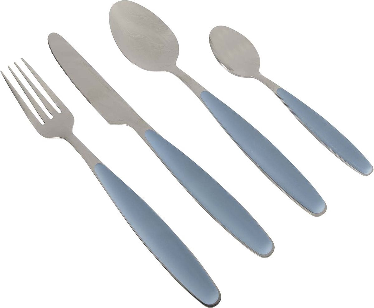 Gimex colour line bestek - blauw - 16-delig
