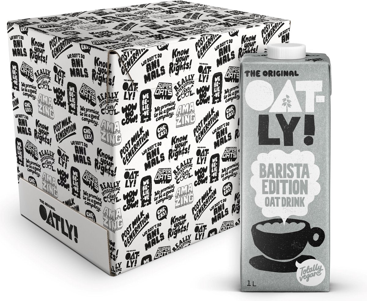 Avena! oatly oats barista edition - 6 pezzi - (6l) - latte vegetale a lunga conservazione - barista - confezione risparmio
