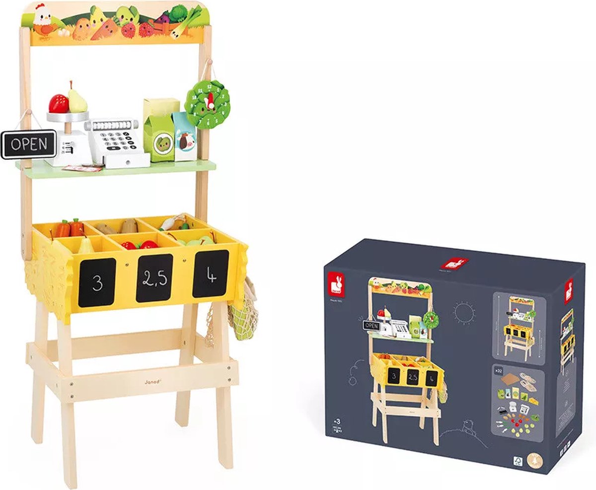 Janod - bancarella del mercato agricolo in legno