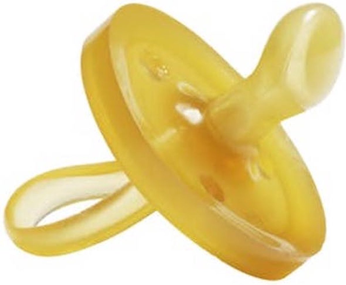 Natursutten rubberen fopspeen - 6-12 maanden - rond schild - anatomische tuit
