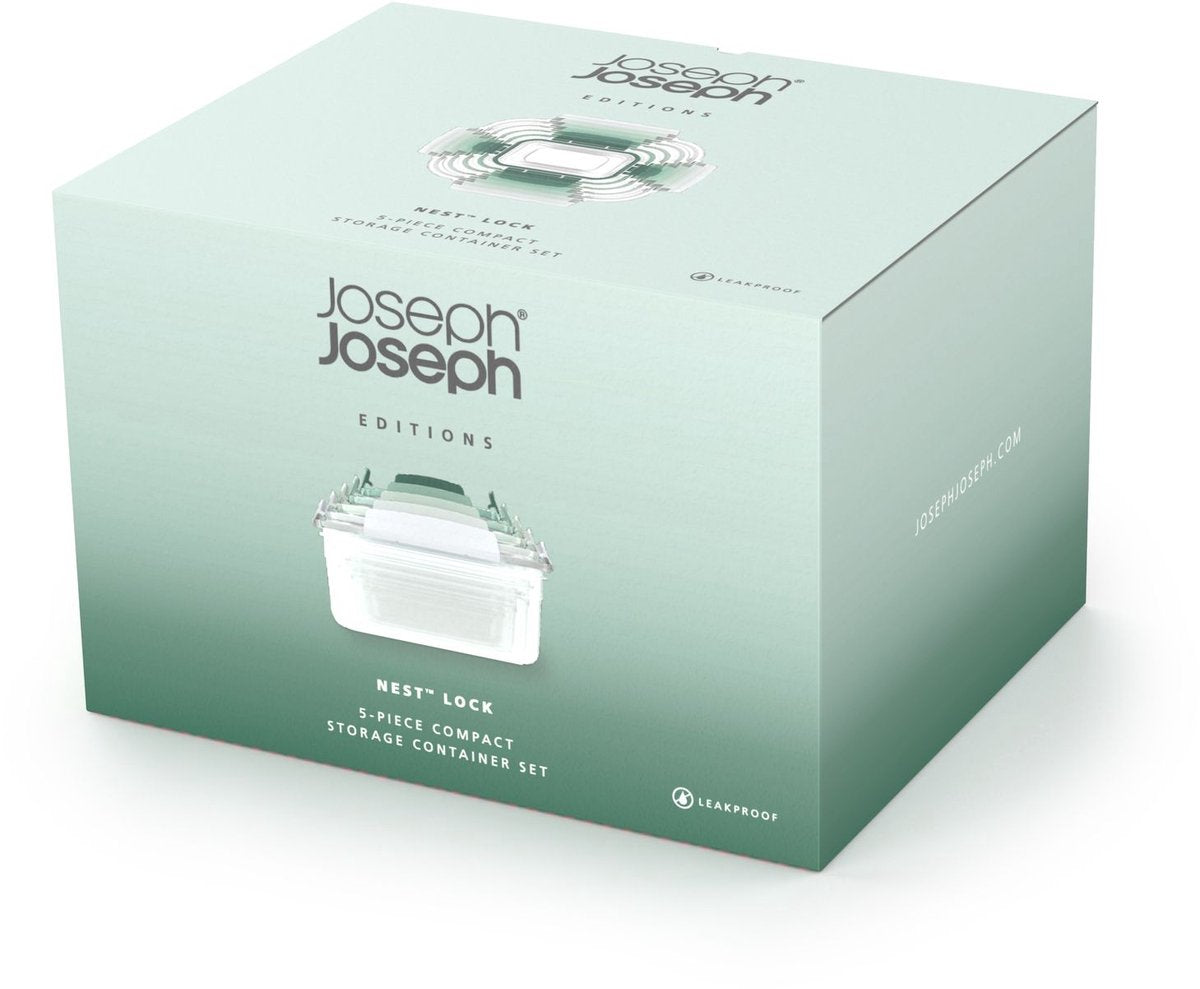 Joseph Joseph Nest Lock - contenitori per alimenti - facili da impilare - 5 pezzi - verde