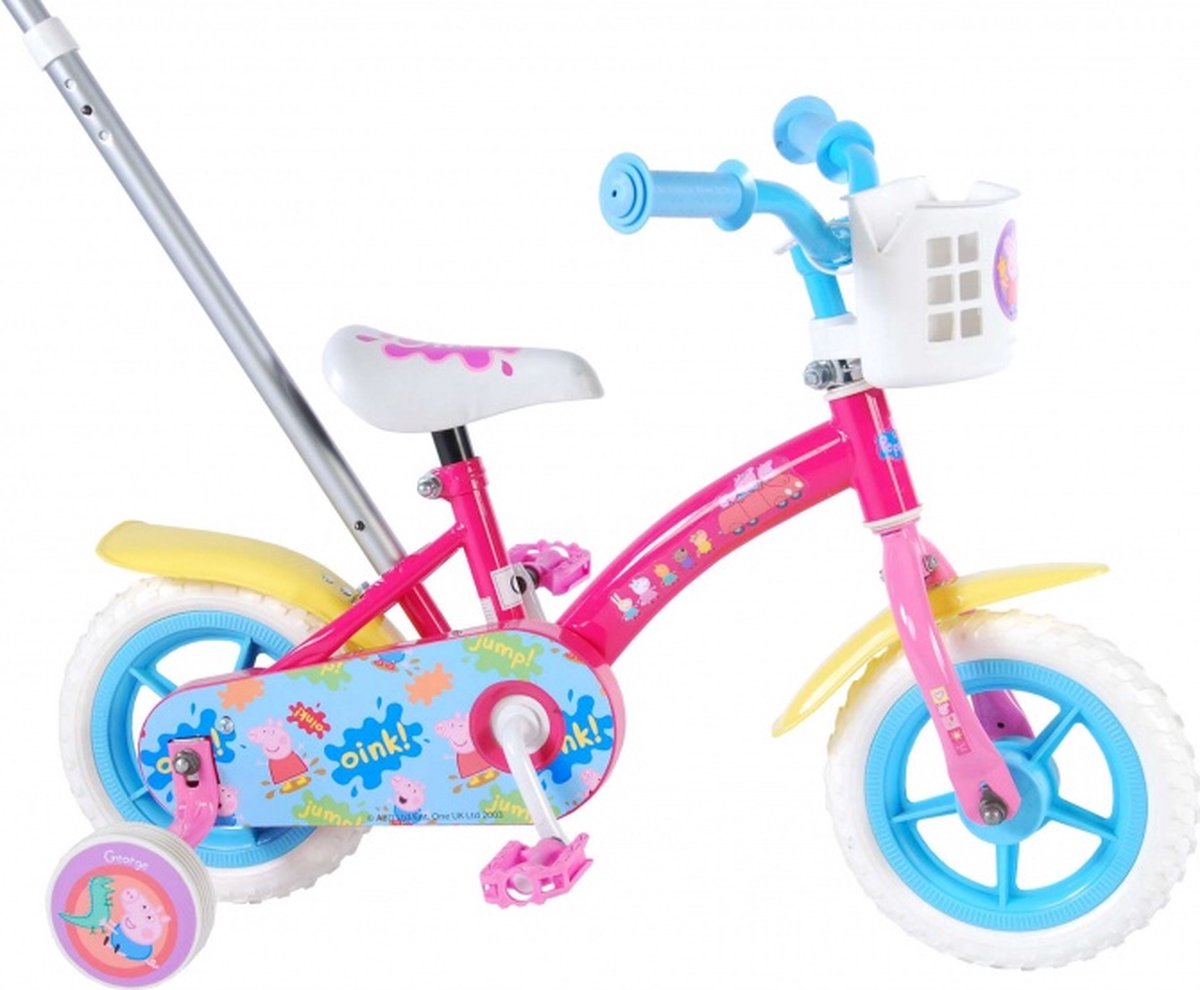 Bicicletta per bambini Nickelodeon Peppa Pig - ragazze - 10 pollici - rosa blu