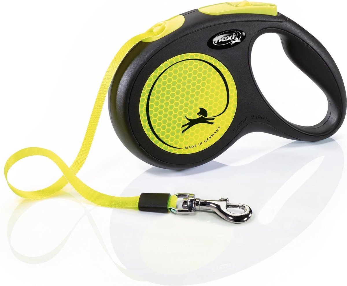 Flexi rollijn nueva cinta neón amarillo negro