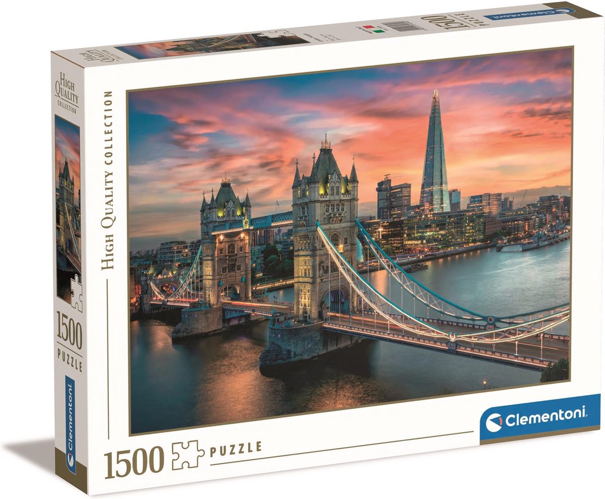 Clementoni - rompecabezas - 1500 piezas - crepúsculo de londres - rompecabezas para adultos - colección de alta calidad