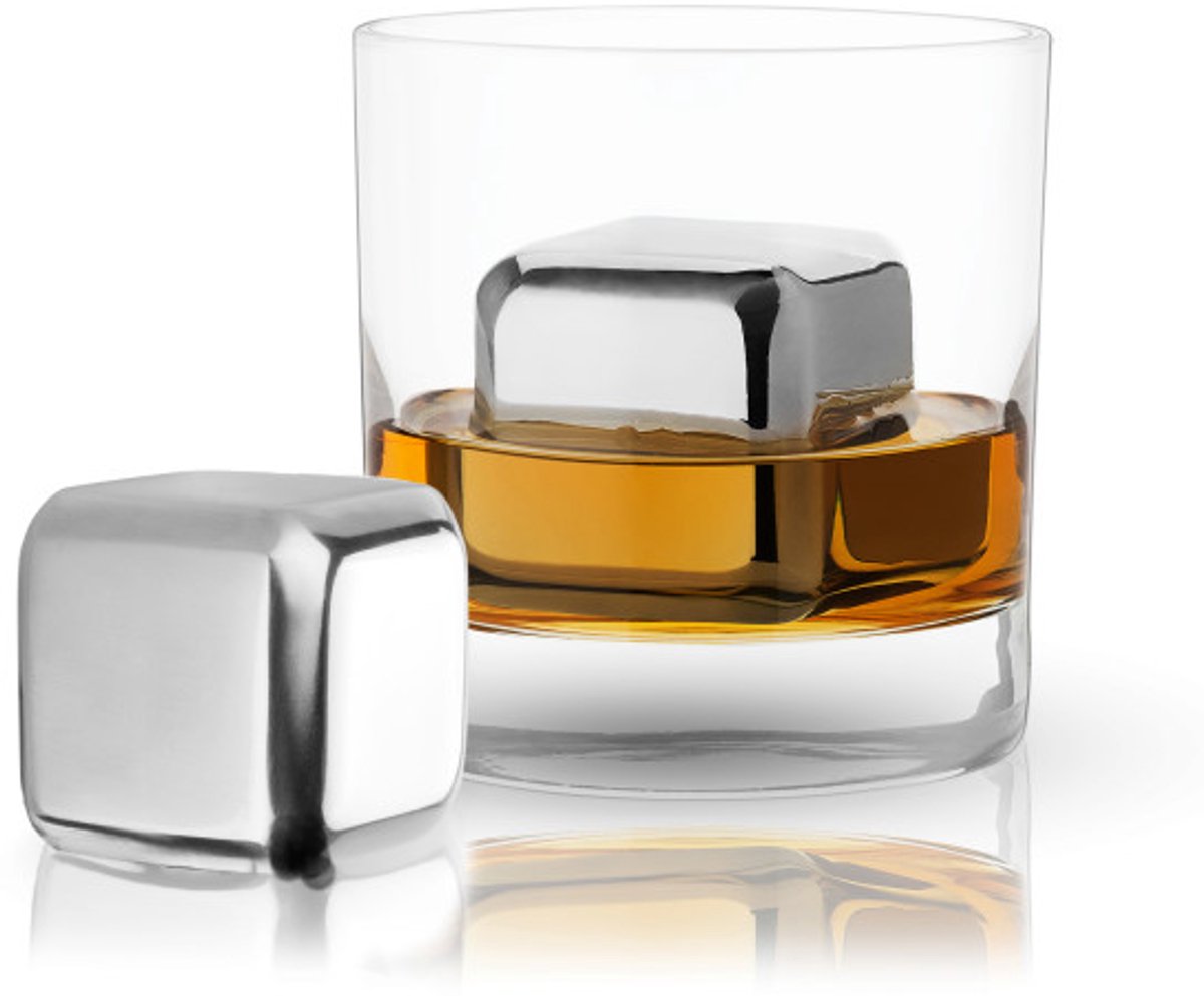 Innovine ™ large stainless steel cooling cubes - rvs ijsblokjes