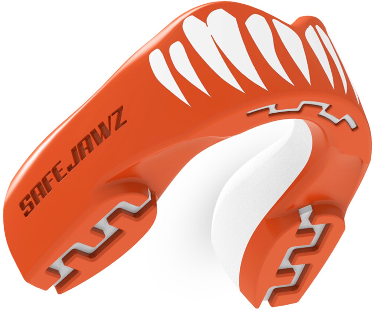 Safejawz protector bucal extro-series viper rojo blanco senior