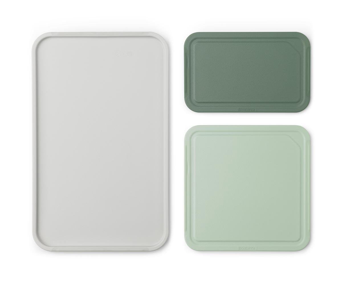 Brabantia tasty+ kunststof snijplanken - snijplankenset 3-delig - kunststof - vaatwasserbestendig - mixed colours