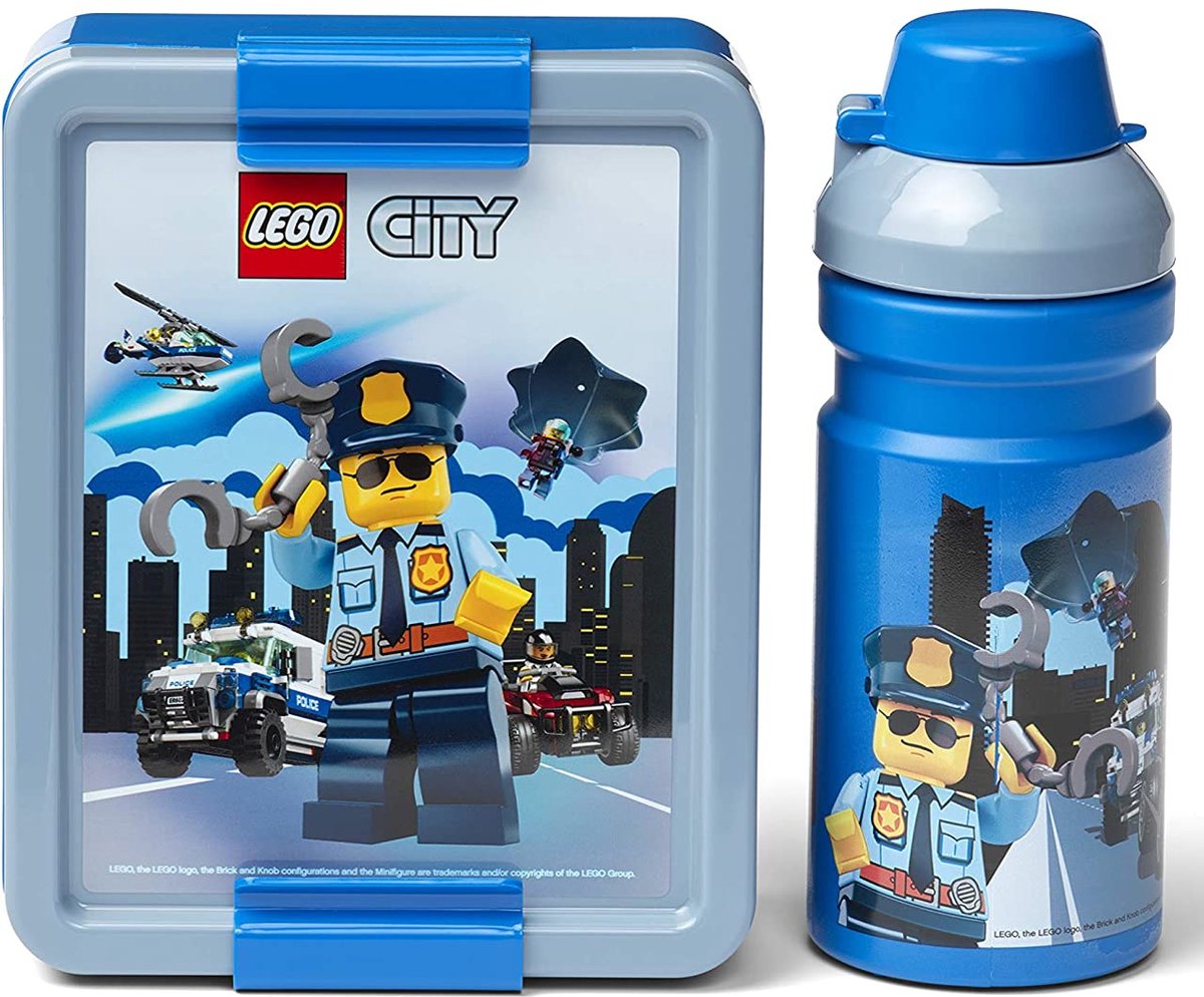 Lego - set de almuerzo city - polipropileno - multicolor