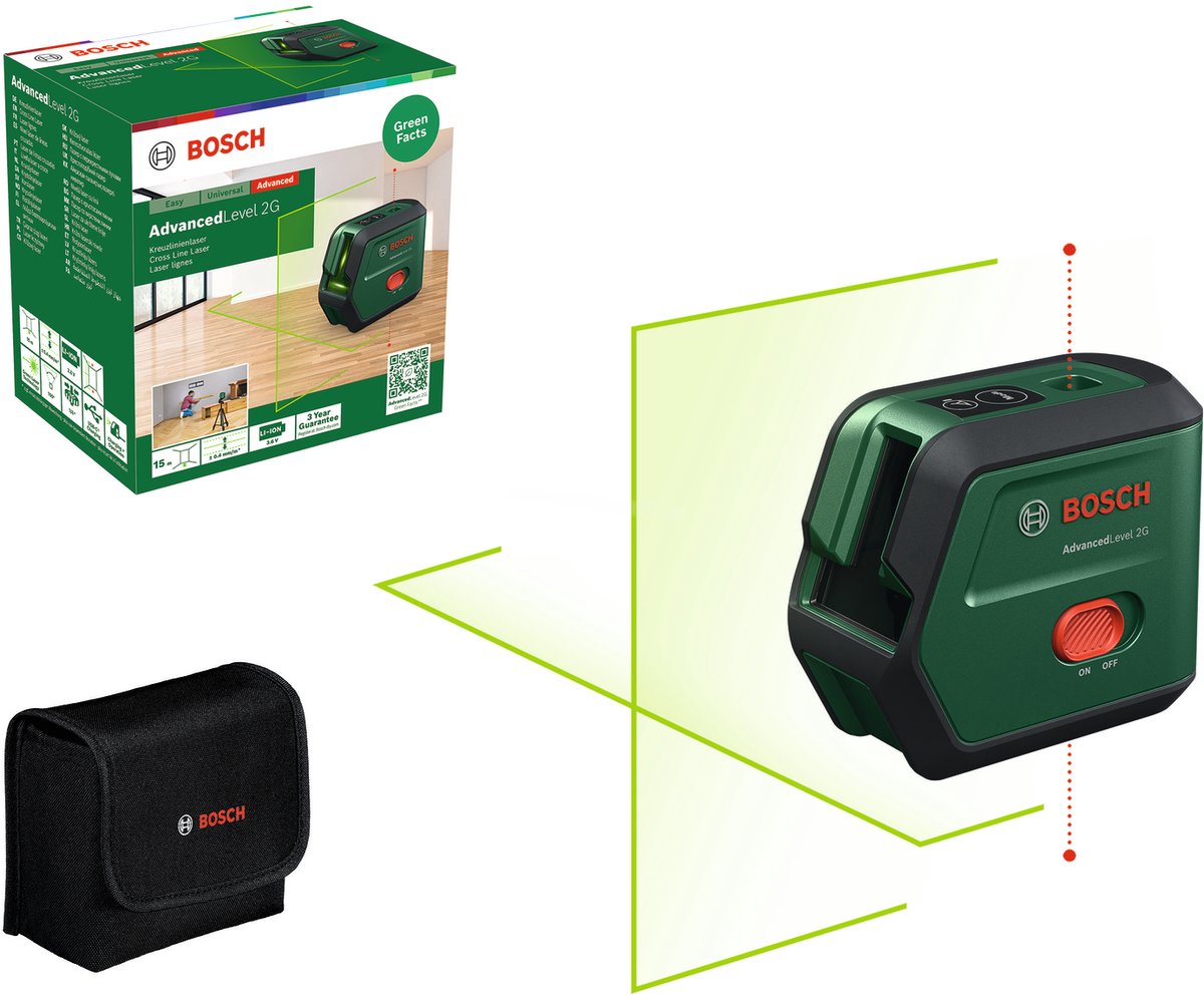 Bosch livello avanzato 2g - laser a linee incrociate