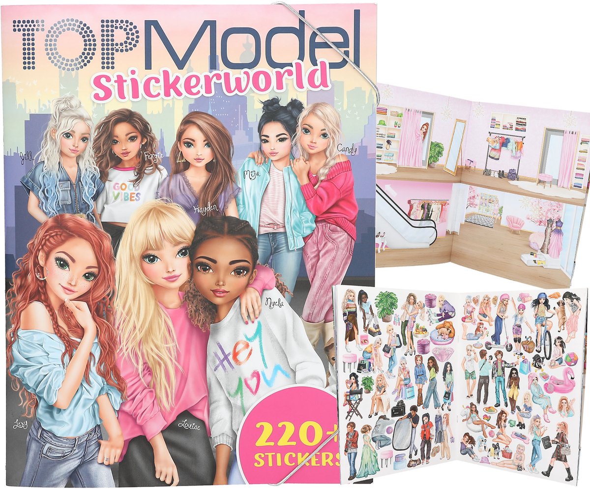 Depesche - Top Model Stickerworld - Libro di adesivi