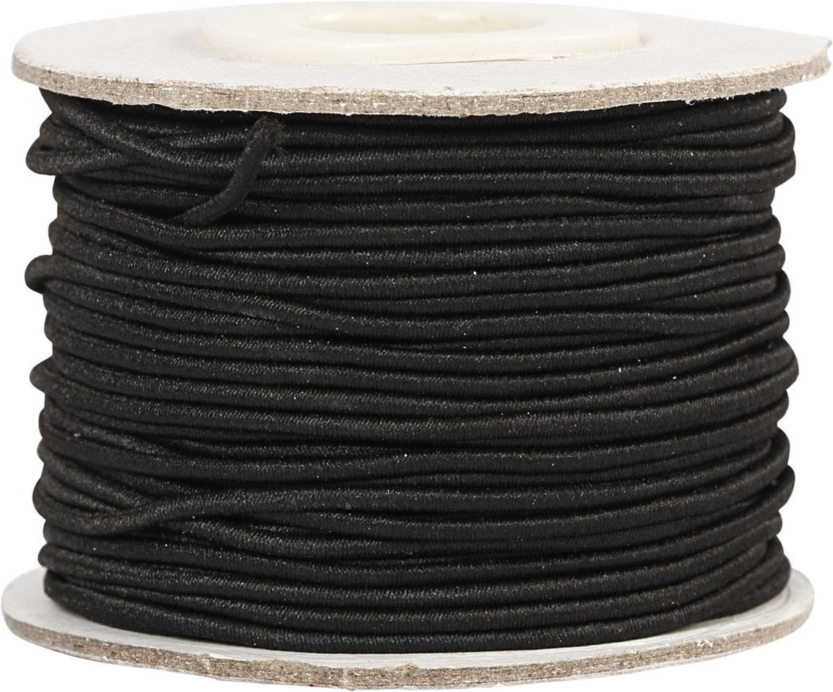 Spessore elastico 1mm nero, 25m