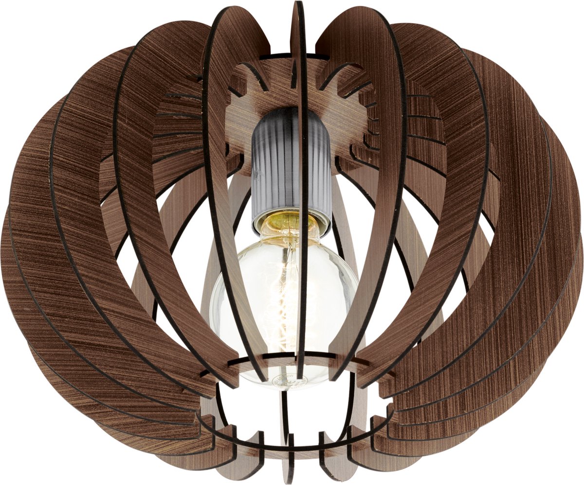 Eglo stellato - plafondlamp - e27 - ø40 cm - donkerbruin nickel-mat