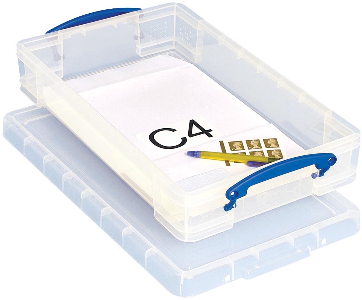 Caja de almacenamiento realmente útil de 6 litros | transparente