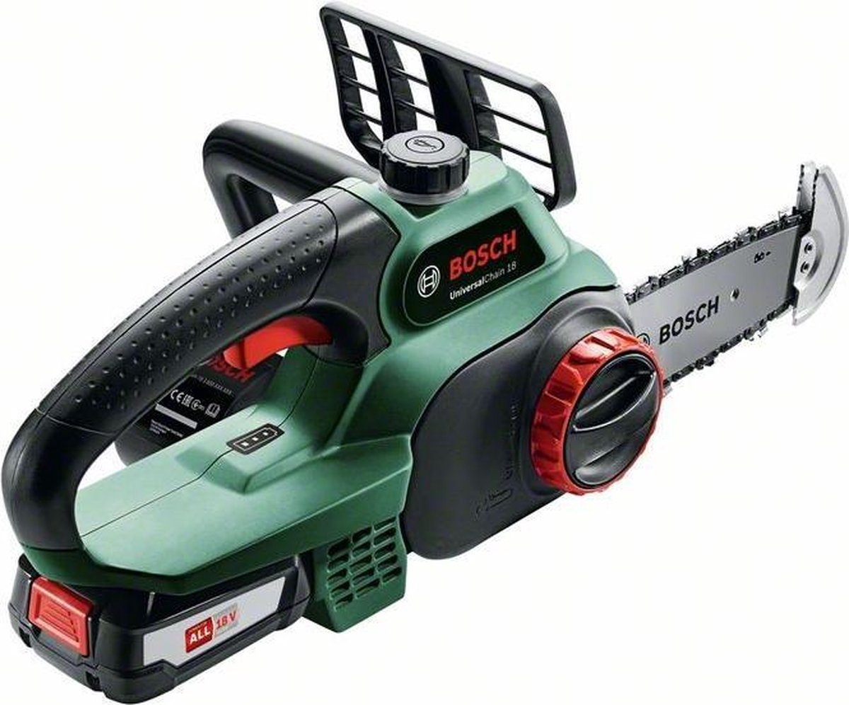 Motosega Bosch UniversalChain 18 - con batteria da 18 V e caricabatterie