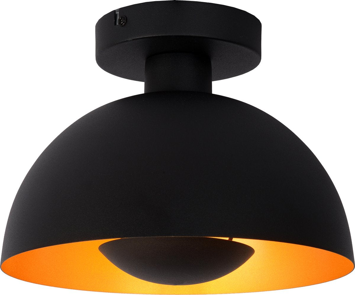Lucide siemon - lampada da soffitto (lampada da soffitto) - ø 25 cm - 1xe27 - nero